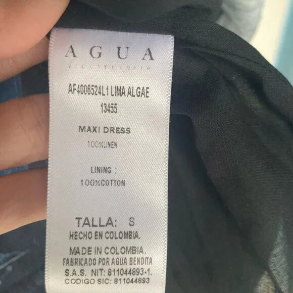 Agua by Agua Bendita Lima Algae Maxi Dress Size Small - Picture 10 of 12